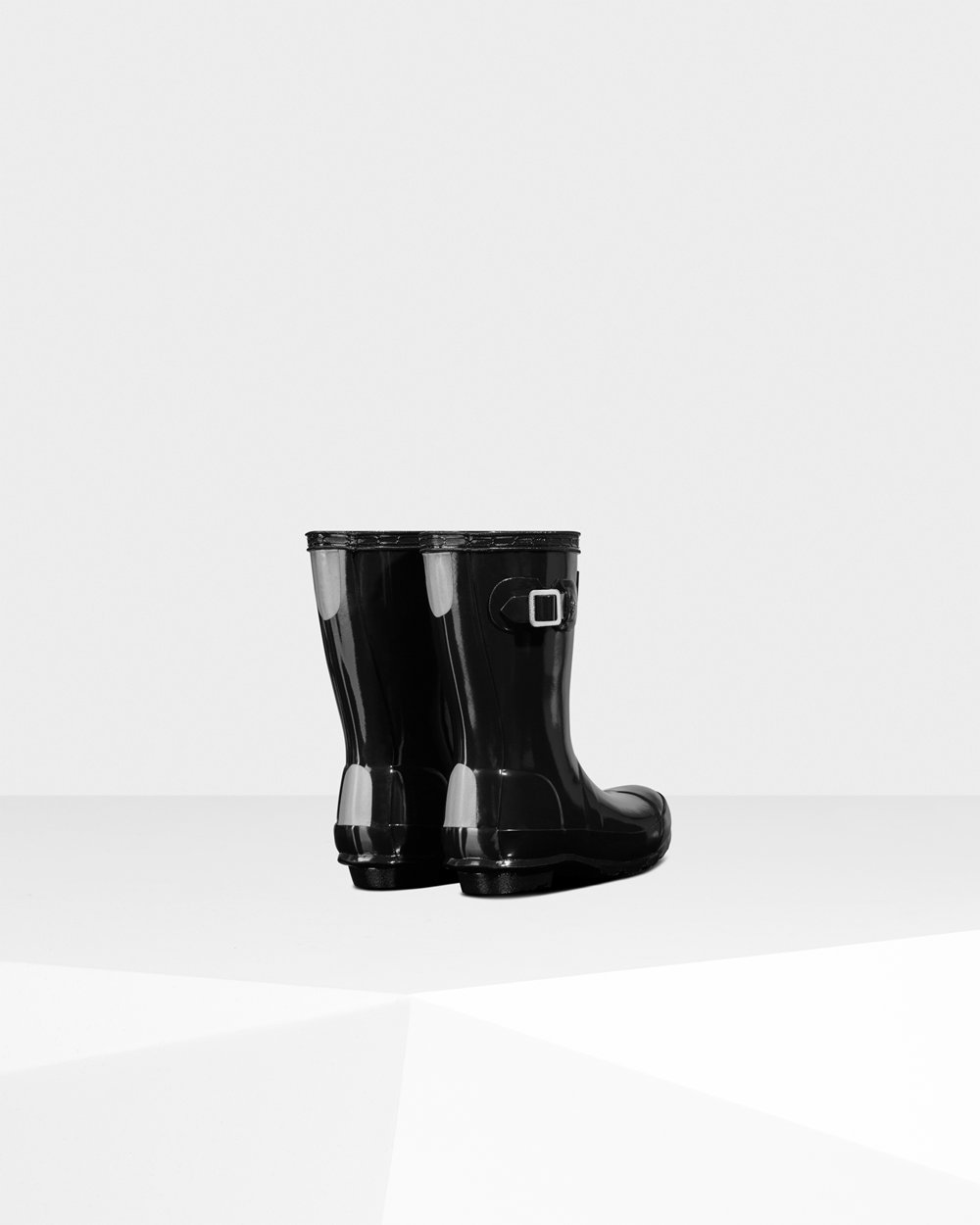 Hunter Original Little Gloss Rain Boots - Clearance Sale Kids Black - GLFIWZ625